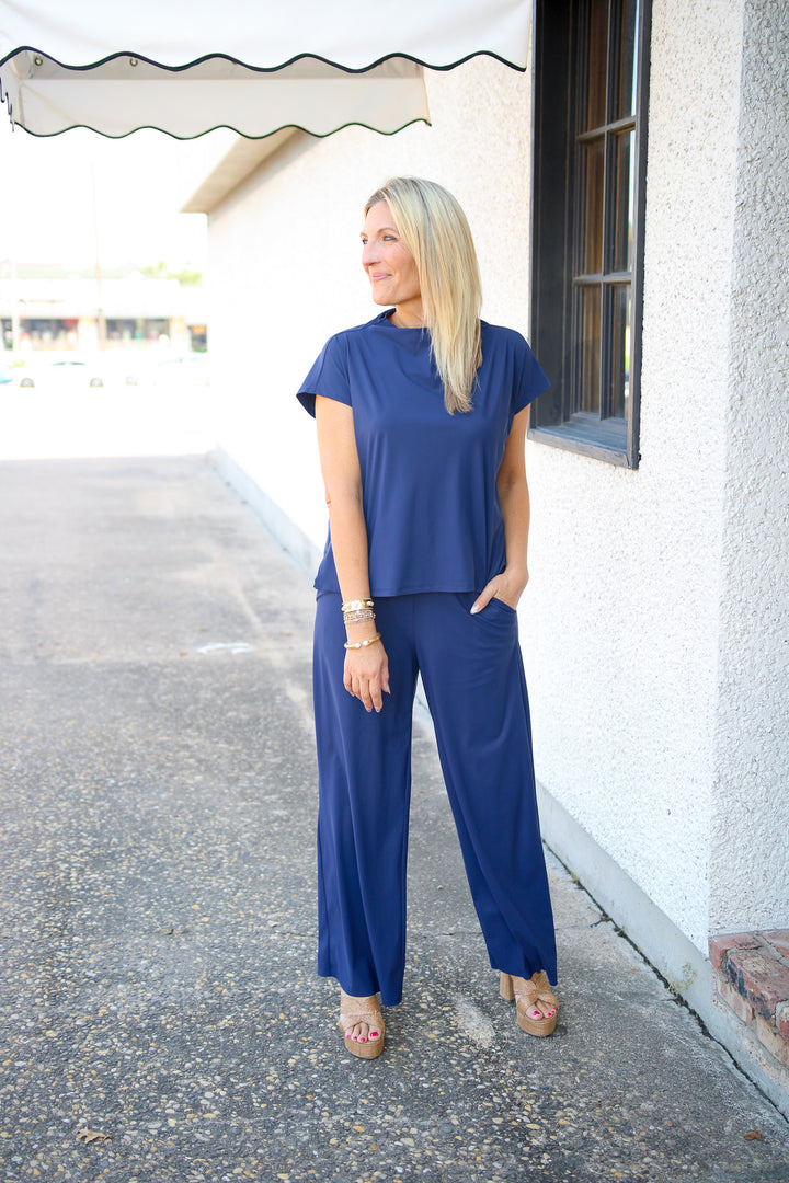 Tillie Top Lightweight Jude Cloth, Navy