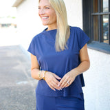 Tillie Top Lightweight Jude Cloth, Navy