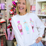 Three Nutcrackers Sarah Sweatshirt, White