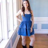 Sterling Rose Mini Dress, Denim