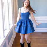 Sterling Rose Mini Dress, Denim