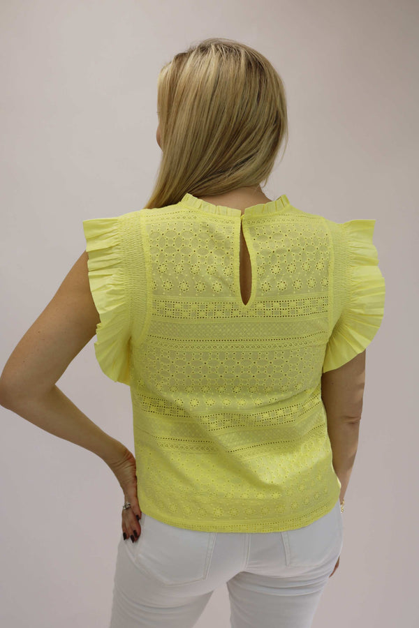 Sunshine Days Embroidered Top, Yellow
