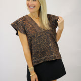Wild About You Top, Brown