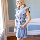 Garden Club Denim Dress, Light Wash