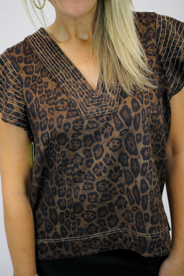 Wild About You Top, Brown