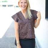 Wild About You Top, Brown