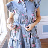 Garden Club Denim Dress, Light Wash