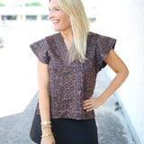 Wild About You Top, Brown