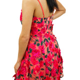 Romantic Getaway 3D Floral Lace Mini Dress