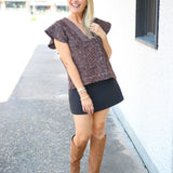Wild About You Top, Brown