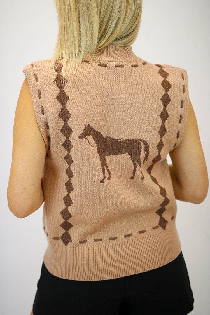 Weekend Out West Vest, Camel