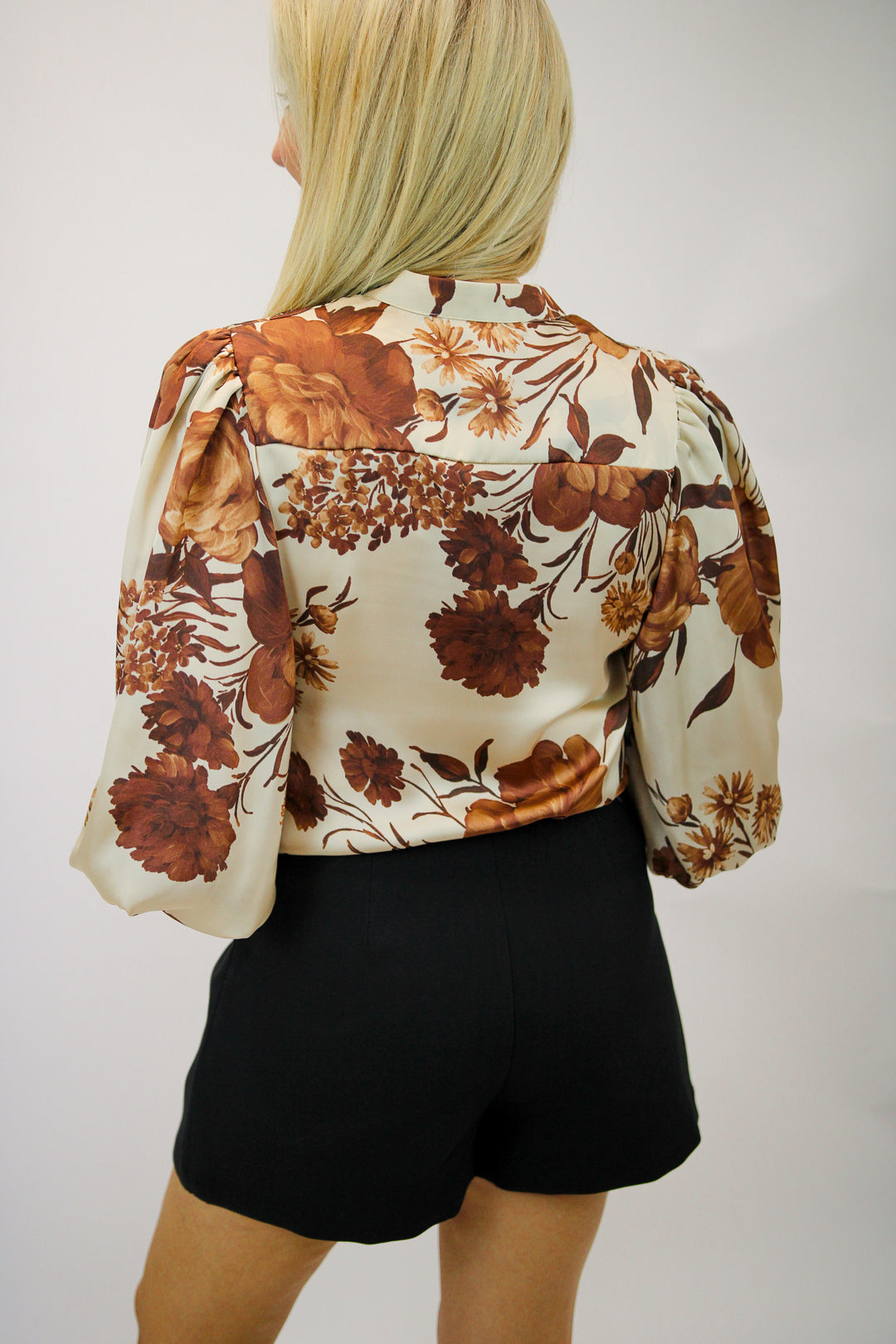 Botanic Boulevard Button Down Shirt, Coffee/Cream