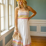 Sunshine Stroll Midi Dress, Off White