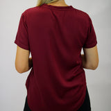 V-Neck Tee, Deep Plum