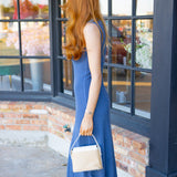 Linden Rib Midi Dress, Indigo