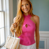 Malibu Cross Knit, Hot Pink
