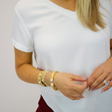 V-Neck Tee, White