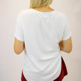 V-Neck Tee, White