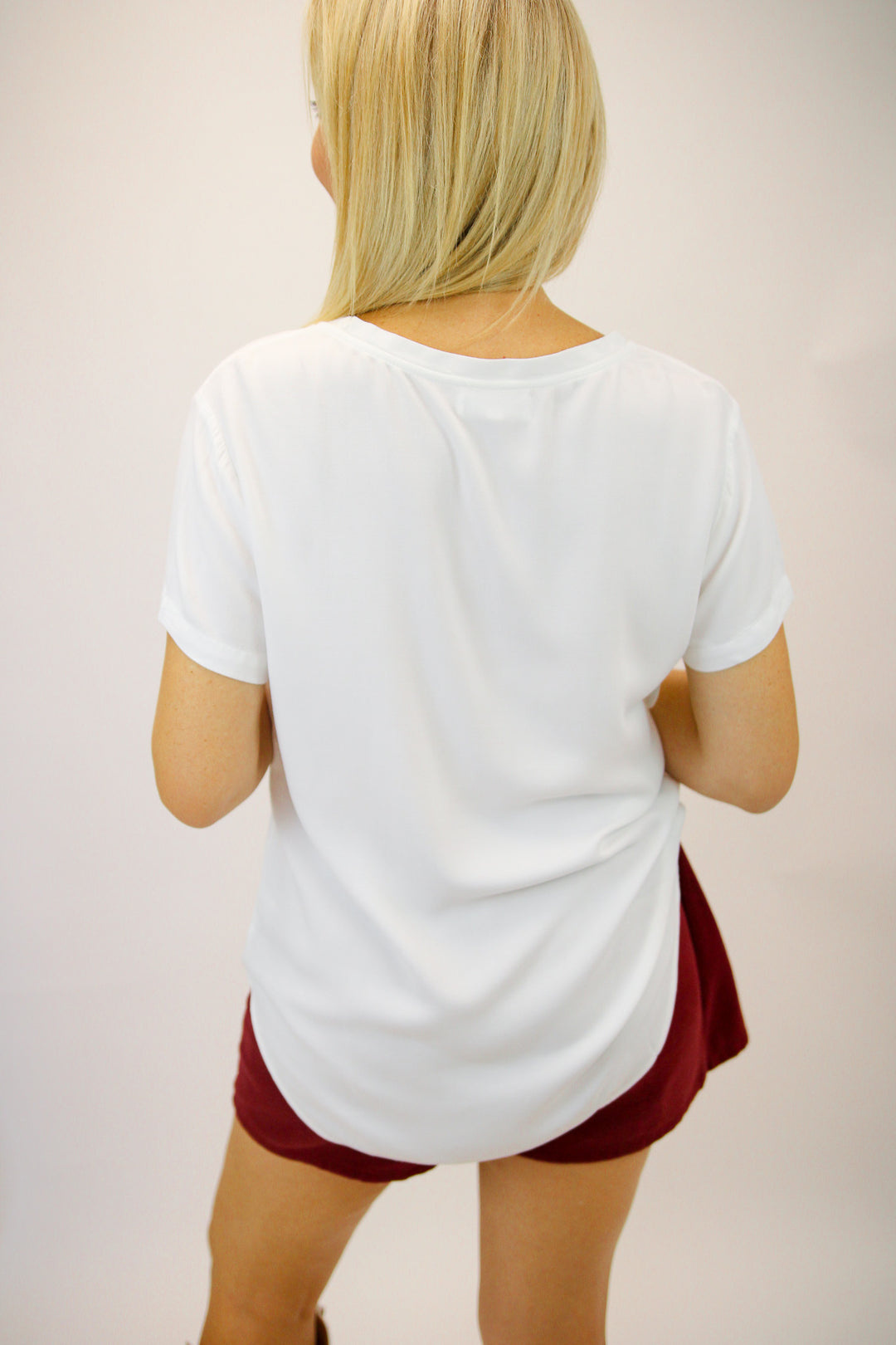 V-Neck Tee, White