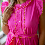 Meadow Mornings Dress, Hot Pink