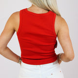 Hadley Rib Tank, Cabana Red