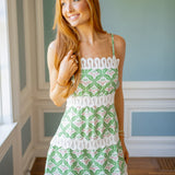 Matcha Macaron Dress, Green/Pink