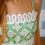 Matcha Macaron Dress, Green/Pink