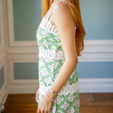 Matcha Macaron Dress, Green/Pink