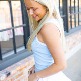 Sirena Colorblocked Rib Tank, Coast