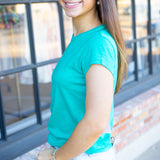 Baby Crew Tee, Aqua Green