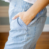 Breezy Denim Pull-On Jeans, Dusk