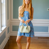 Petals & Plans Dress, Denim Blue/Multi