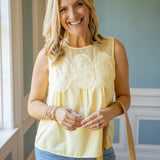 Daisy Whisper Top, Yellow