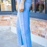 Flora Mid Rise Barrell Jeans, Medium Blue