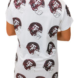 A&M Helmet Tee Dress, White
