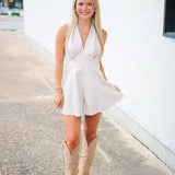 Double The Fun Romper, Ecru