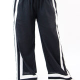 Long Weekend Colorblock Stripe Pants, Black