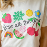 These Are The Days Crop Tee, Off-White