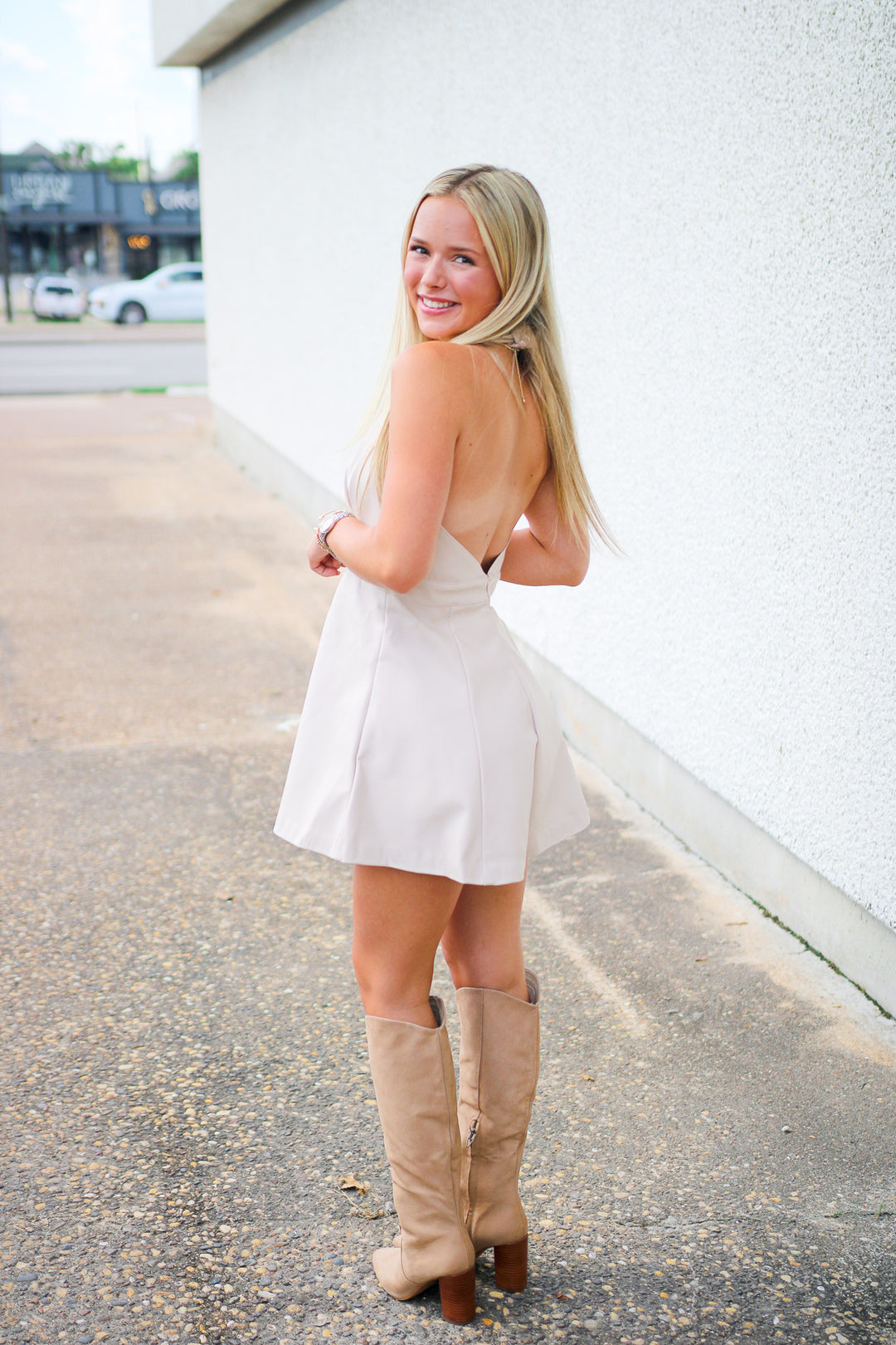 Double The Fun Romper, Ecru