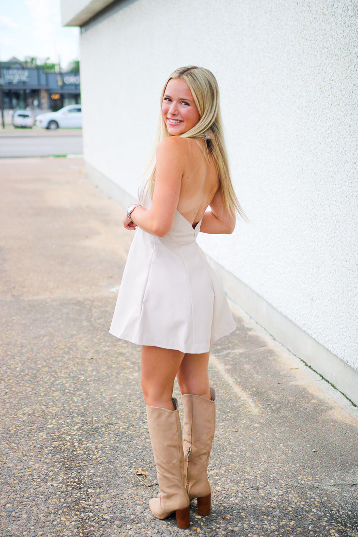 Double The Fun Romper, Ecru