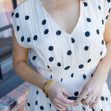 Dottie Darling Dress, Black/Cream