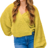 Kyan Wrap Cardigan, Cypress Green