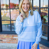 Between the Lines Pullover, Blue
