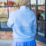 Between the Lines Pullover, Blue