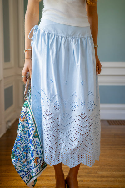 In The Moment Skirt, Light Blue