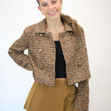 Avie Jacket, Brown Plaid Mix
