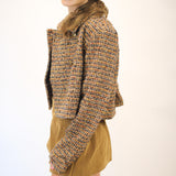 Avie Jacket, Brown Plaid Mix