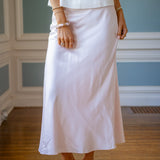 Glow Getter Midi Skirt, Blush Pink