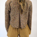 Avie Jacket, Brown Plaid Mix