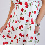 Cherry On Top Dress, White